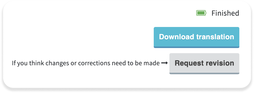 Receive your translation